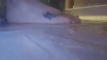 A Tiny Observer's Perspective- Witnessing a Giantess Taking a Shower, with Only Her Massive Feet in View 4K.webp