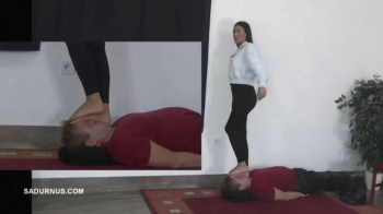 Under the feet of Mistress Natasa wmv Picture in picture Barefoot.webp