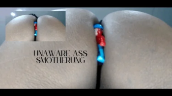 Unaware Giant Ass Smothering - Latex Fetish.webp