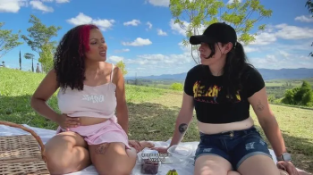 Farting on Picnic on her Face Outdoors Public Ass Sniffing and Ass Worship.webp