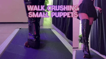 Walk Crushing Small Puppets in OnlyMaker Patent Tank Boots (Double Slave POV Version) - TamyStarly - Crush, Crushing, Wa.webp