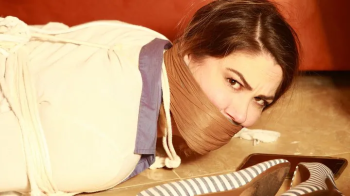 Adorable Mandy Tightly Hogtied, Triple Gagged, Toe-tally Humiliated, Angry & Frustrated by her Stalker in- STALKED! -NEW.webp