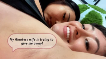 My Giantess wife is trying to give me away!.webp