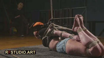 Elli - Strict Hogtie with Huge BallGag and Bastinado (UHD 4K MP4).webp