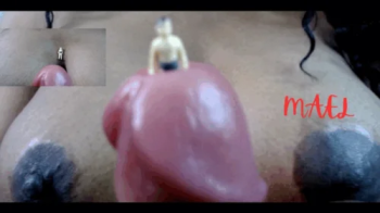 Macro Man Shoved In Giant Cock - Ebony Unaware Giantess.webp