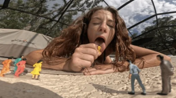 Giantess Nathalia Devours her Tiny Servants 1080p.webp