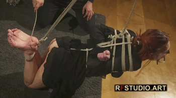 Daria - New Model in Rope Bondage, Mouth Spreader and Sexy Bastinado (FULL HD MP4).webp
