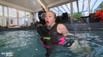 Scuba Lesson Brat Hogtied and Thrown In The Deep - AVI.webp
