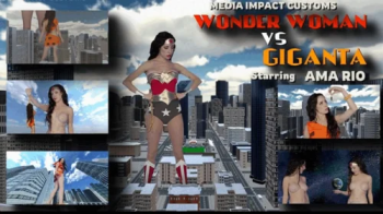 Wonder Woman vs Giganta - Ama Rio - Cosplay - Giantess - Super heroes - HD Version.webp