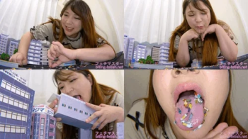 Marina Akizuki - Giantess Cute girl Marina's innocent destruction of the city part1 - 1080p.webp