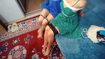 Sofi and Sally in the summer dress_Bondage and tapegagging_POV_Part 1.webp