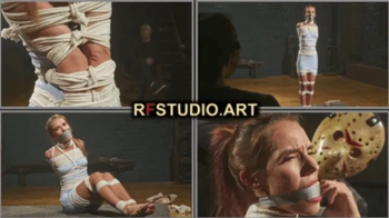 Venera - Intense Rope Struggle with Tightly Gagged Mouth and Tempting Scissors (FULL HD MP4).webp