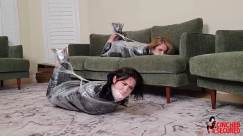 Alba and Tilly - Double Crossed Dommes get Bound, Gagged and Wrapped! (WMV Format).webp