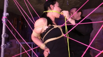 Halloween Special - Elbows touching Spider Net Predicament Bondage Challenge for Roxy - Part 2 wmv SD.webp
