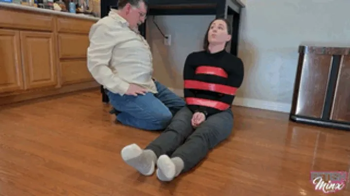 Domestic Failings Gets Her Dirty Sock Taped To Face! (WMV Format!).webp