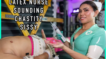Latex Nurse Dominafire Sounding Tied up Sissy.webp