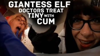 Giantess Elf Doctors Treat Tiny with Cum - SD - Featuring Girlbot Div and Jane Judge in this high fantasy femdom scene w.webp