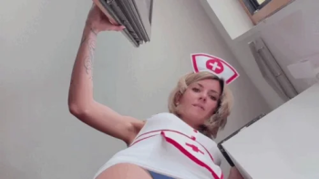 Italian Giantess Nurse Shrinks You & Licks Her Own Feet.webp