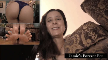 JAMIE'S FOREVER PET - Jamie Daniels, Giantess, Foot, Boob and Ass worship, POV - WMV.webp