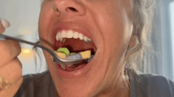 Watch an unaware giantess go about her day and get eaten in cereal, vore.webp