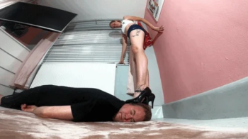Nike Pro Shorts & Black Mary Jane High Heels FLOOR CAM (4K).webp