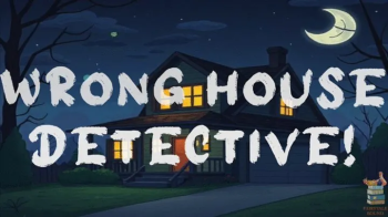 Wrong House, Detective! Starring Happy Heartfella - Detective Heartfella is captured by The Shadow! Male Bondage, Chair.webp