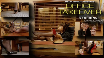 Office Takeover - LilMizzUnique - heel crush - shrinking - handheld - feet.webp