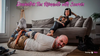 Dominatrix Ties Roommate with Scarves (femdom bondage) - Spanish (sub-English), WMV, HD720.webp