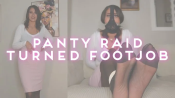 “Panty Raid Turned Footjob” [BONDAGE + FOOTJOB].webp
