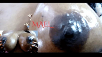 Tiny Men Squashed With Oily Giant Boobs - Ebony Unaware Giantess Breast Smothering.webp