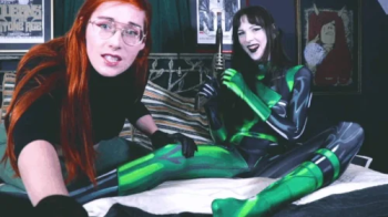 Shiny Lipped Kim Possible Seduced into Eating Ron by Shego with a Shecock mov.webp