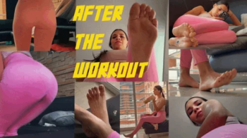 AFTER THE WORKOUT - Gigantic Andrea, playful stomping and sitting 4K.webp