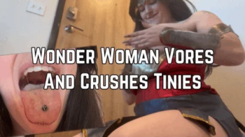 Wonder Woman Vores And Crushes Tines With Her Boobs And Ass 4k HD- Giantess - Shrinking Fetish - Femdom POV - Cosplay.webp