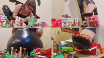 Crushing tiny town with heels.webp
