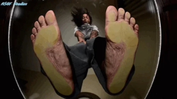 GIANTESS SITTER! Shrinks you even smaller! Now you're micro and under her SWEATY FEET! - MP4.webp