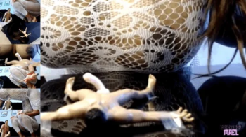 Mini Man Held And Milked In Bondage - Tiny Cock Sucked, Taped To Glass Table, Handjob, Giantess Mael.webp