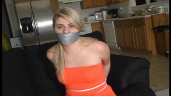 Long Legged 18 Year Old in Pantyhose Tied Stuffed Tape Wrap Gagged.webp
