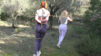 Melodie & Zoey Ziptie - Hiking in Bondage through the spanish Woods - Chapter 2 - Part 2 mp4 SD.webp