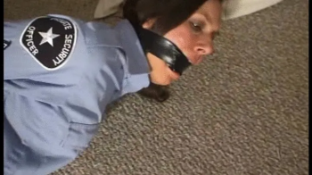 Security Guard in Pantyhose Hogtied and Gagged.webp