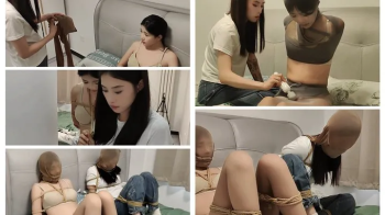 C4SGooning26 jasmine dancer rope bondage stockings bondage Stockings gag GOONING vibrator bondage orgasm control Lesbian.webp