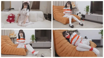 XJ021 The girl in white silk stockings bound with red tape.webp