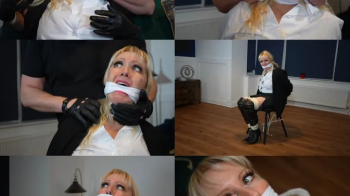 Busty blonde milf victoria c, the handkerchief slave. Chair tied and multi handkerchief gagged (mp4).webp