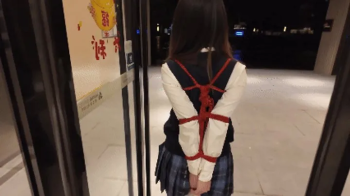 hs19-A girl in a school uniform was bound wander the streets.webp