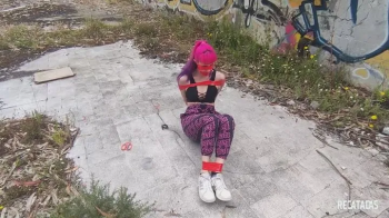 Bound and gagged blind in an abandoned site.webp