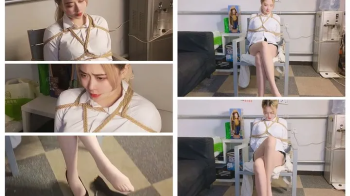 C4SMILF26 MILF was bondage to a chair her mouth gagged with stockings Her long legs in flesh-colored stockings were trul.webp