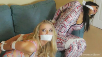 Bambi & Hannah in- Nabbed, Roped & Gagged with Glitterball Agent Claydon's Socks!.webp