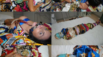 Sarah wild, dreaming about sensual scarf bondage, hogtied, gagged an scarf mummified (mp4).webp