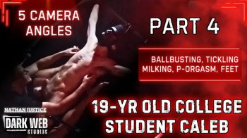 Nathan Justice - 19-Year Old College Twink Caleb Gets No Mercy Tickled, Ballbusted, and Post Orgasm.webp