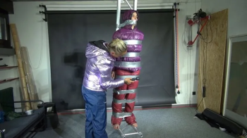 Shinynylonartsbound - Aiyana and Ms Ungeniert in shiny nylon Down.webp