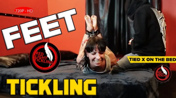 Red Light Tickling - First Time of MIA Hogtied and Tickled - Ticklish Girl Tied Up to the Bed, Oiled.webp